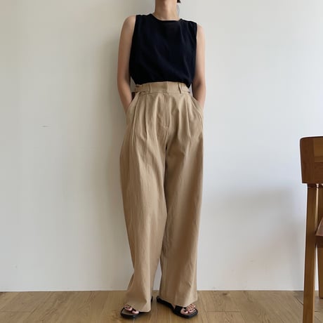 《予約販売》belt linen pants/2colors_np0622