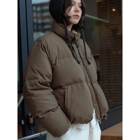 【 RESTOCK 】【NOKCHA original】mannish down jacket/check_no0477