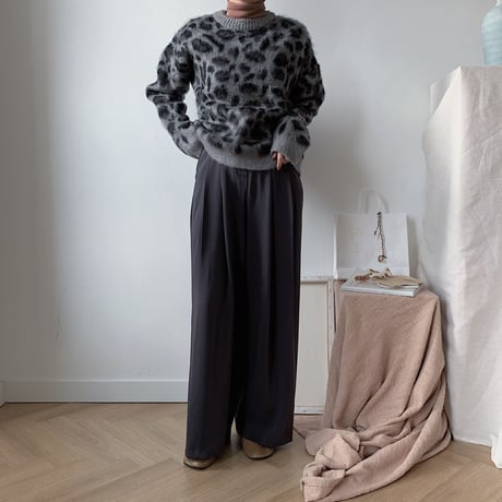 ✳︎予約販売✳︎leopard gray knit_nt0179