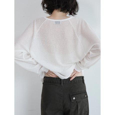 《予約販売》sheer lib button fly tops/2colors_nt2600