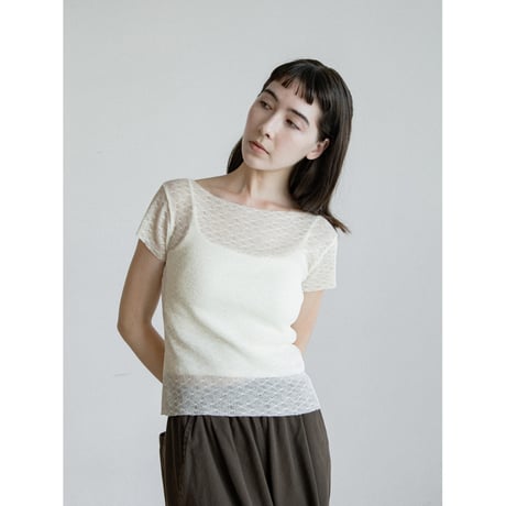 《予約販売》sheer jacquard tops/2colors_nt2579