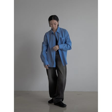 《予約販売》double stripe over shirt/2colors_nb0265