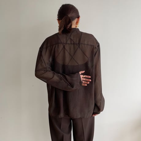《予約販売》sheer marble blouse/2colors_nb0088