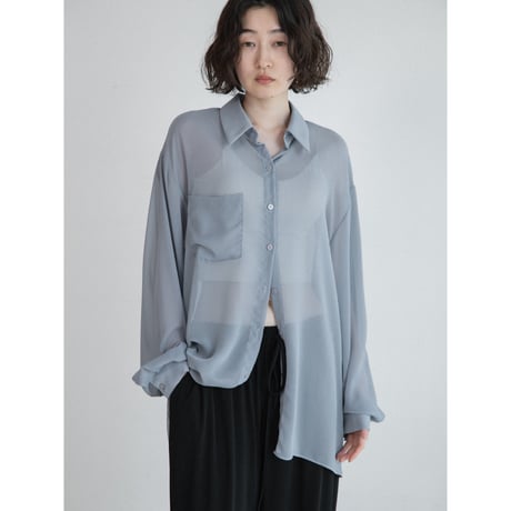《予約販売》sheer over pocket shirt_nb0392