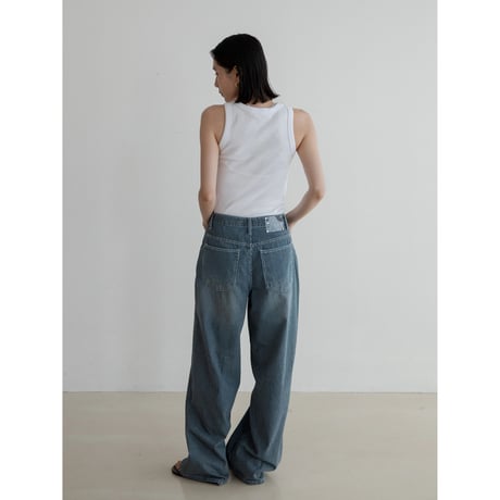 《予約販売》stripe rétro jeans/2colors_nj0136