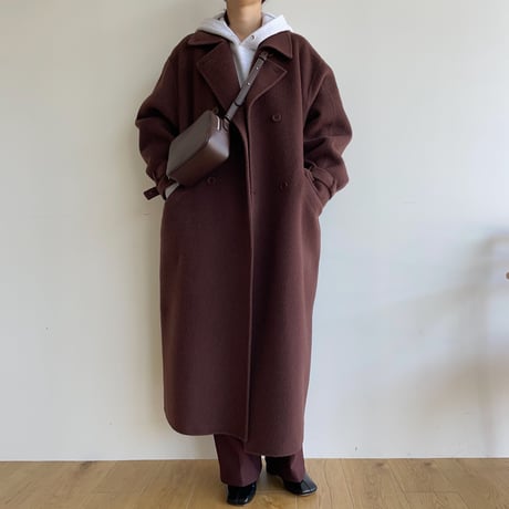 【nokcha original】HANDMADE 2way double coat/deep purple_no0238