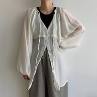 《予約販売》lady sheer blouse/2colors_nb0133
