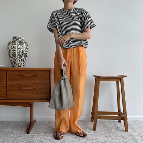 【nokcha original】quality sheer pants/light orange_np0416
