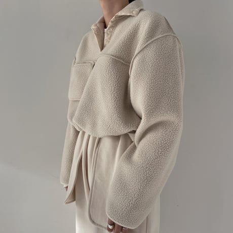 【nokcha original】mannish minimal fleece/2colors_no0330