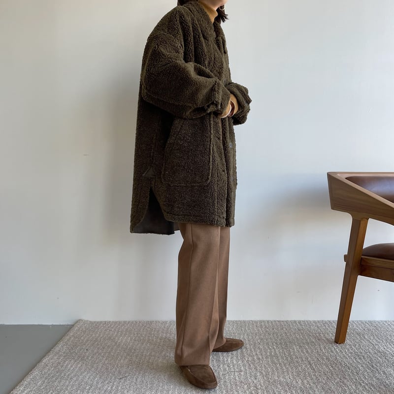 nokcha original】boa mouton jacket/khaki_no0187