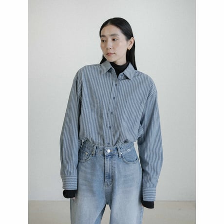《予約販売》accent stripe shirt/2colors_nb0353