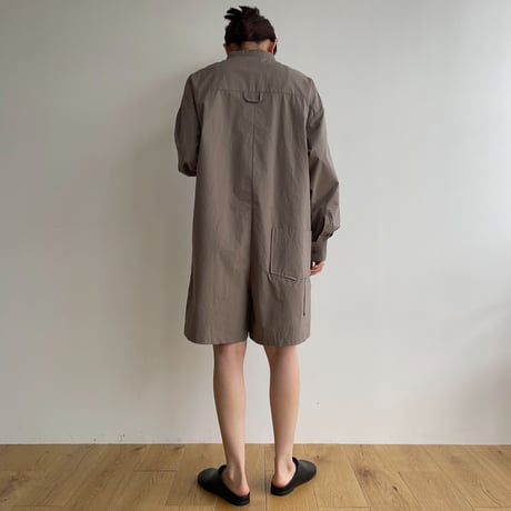 【nokcha original】mannish half jumpsuit/graige_np0800