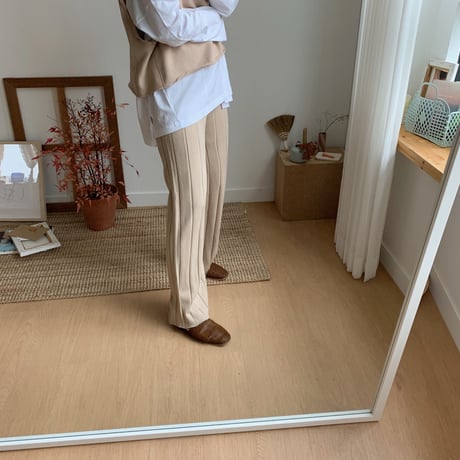 ✳︎予約販売✳︎rib knit relax pants_np0048