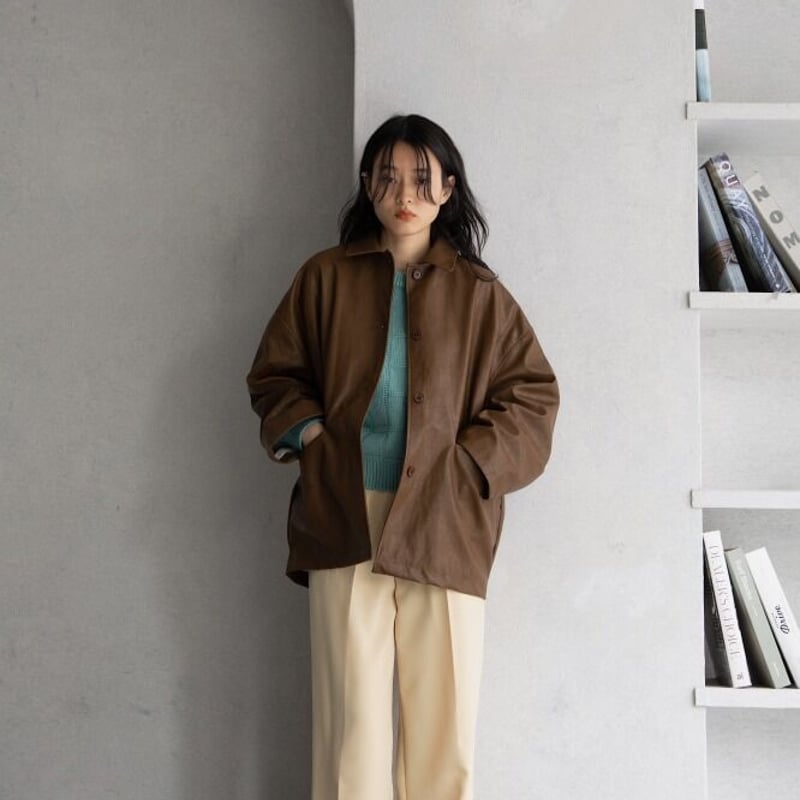 【完売】　nokcha オーバーニット nokcha original】block over knit/light blue_nt1