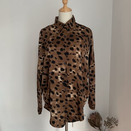《予約販売》leopard silky blouse_nt0569