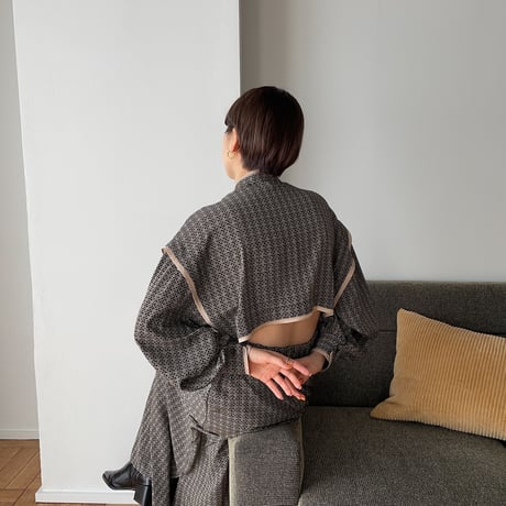 【nokcha original】geometric back open ops/black_nd0094