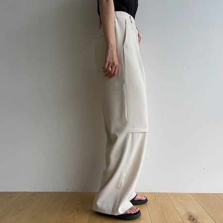 【nokcha original】knee wide pants/2colors_np0826