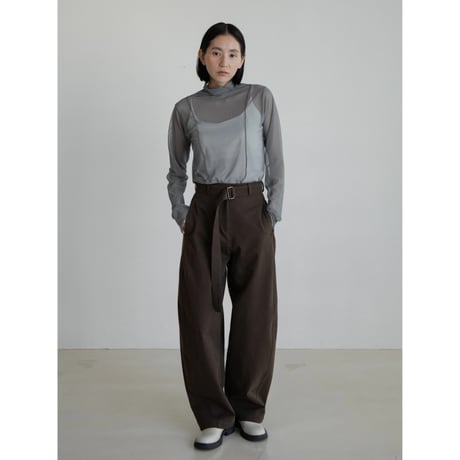 《予約販売》accent hem sheer tops/3colors_nt2243