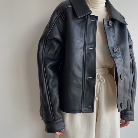 《予約販売》boa liner eco leather jacket_no0338