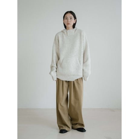 《予約販売》mannish over knit hoodie/2colors_nt2434