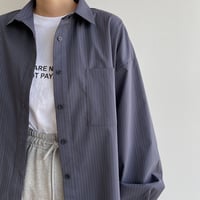 《予約販売》stripe mannish shirt/2colors_nb0127