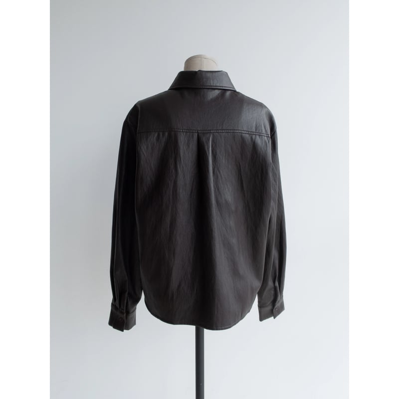 予約販売》leather like shirt/2colors_nb0340 | NOKCHA