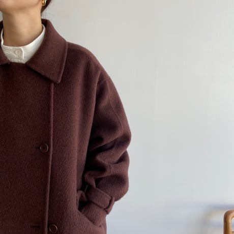 【nokcha original】HANDMADE 2way double coat/deep purple_no0238