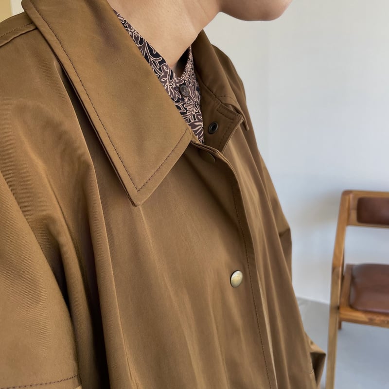 nokcha original】long coach jacket/brown_no0165