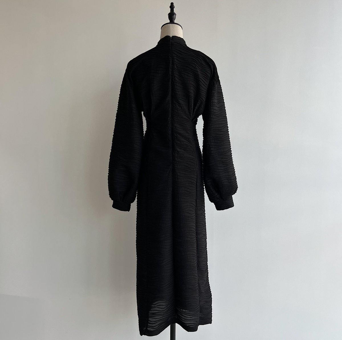 nokcha original】volume long dress/black_nd0120 
