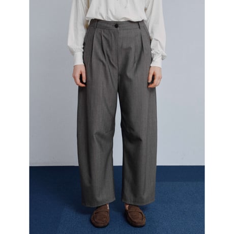 - AUTHENTIC series - accent oval tuck pants_an0055