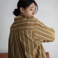 【nokcha original】jacquard over blouse/camel_nb0042