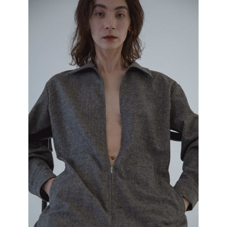 - AUTHENTIC series - classy jumpsuit/melange brown_an0024