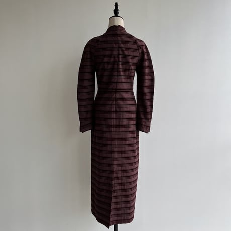 【nokcha original】jacquard lady dress/burgundy_nd0118