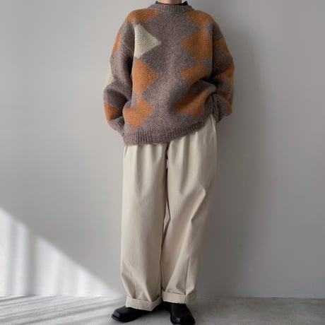 《予約販売》contrast over knit/2colors_nt1909