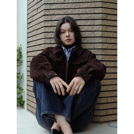 【 RESTOCK 】- AUTHENTIC series - quilting liner real suède jacket/vintage brown_an0049
