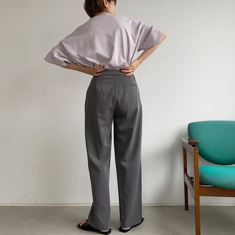 【nokcha original】silhouette pants/charcoal gray_np0401