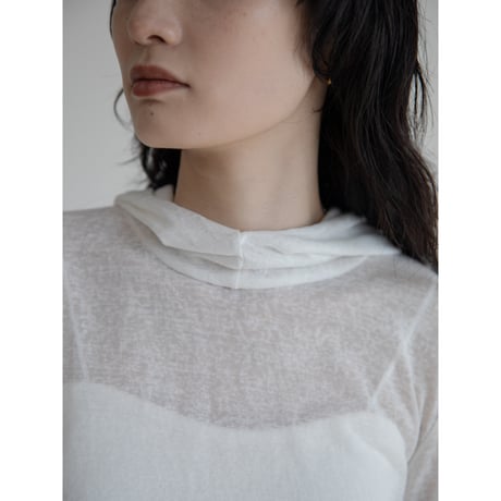《予約販売》sheer hoodie tops/2colors_nt2256