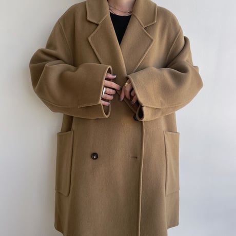 【nokcha original】HAND MADE tailored middle coat/beige_no0306