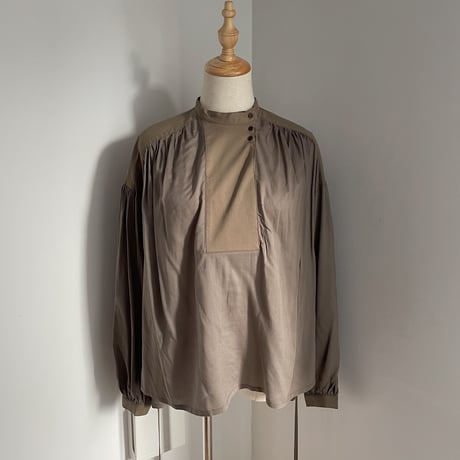 【nokcha original】2way volume blouse/ moca_nt0842