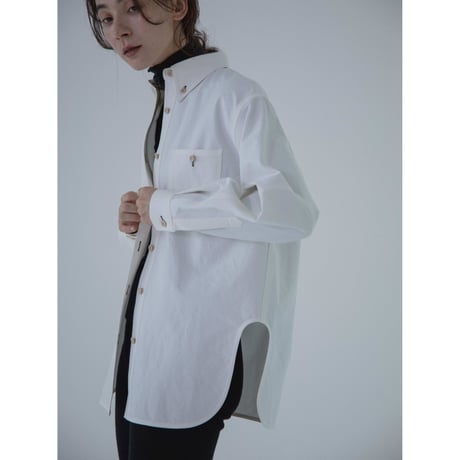 - AUTHENTIC series - button down mannish shirt/ivory_an0022