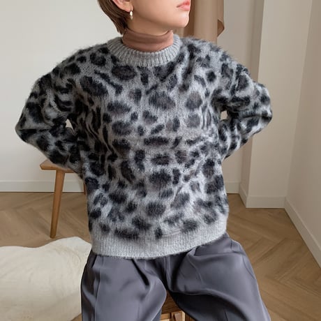 ✳︎予約販売✳︎leopard gray knit_nt0179