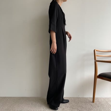 【nokcha original】rich jumpsuit/black_np0671