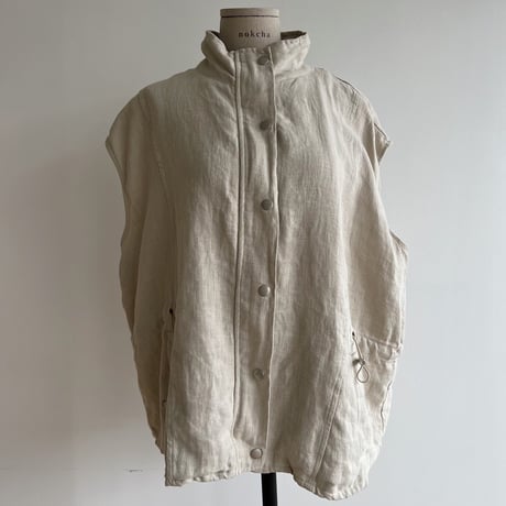 《予約販売》linen military vest_nt1333