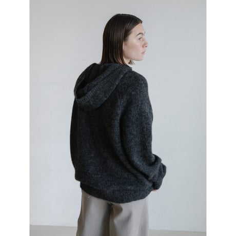 《予約販売》melange over knit hoodie/2colors(unisex)_nt2482