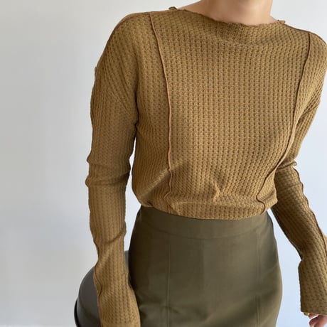 【nokcha original】jacquard piping tops/2colors_nt1043