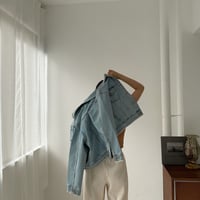 《予約販売》damage denim jacket/2colors_no0144