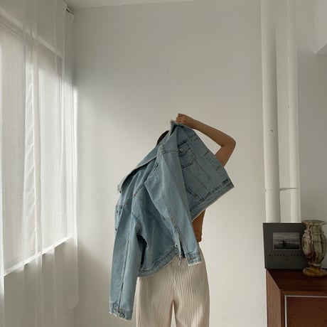 《予約販売》damage denim jacket/2colors_no0144