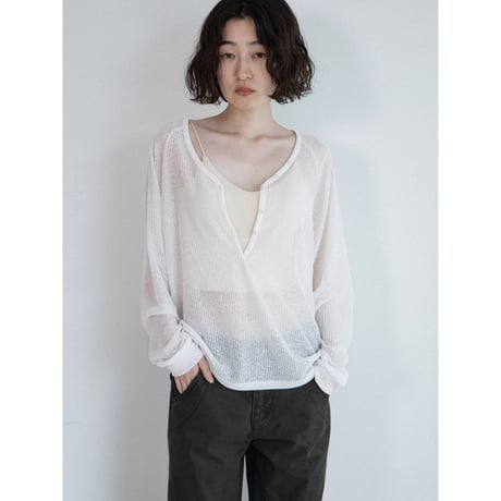 《予約販売》sheer lib button fly tops/2colors_nt2600