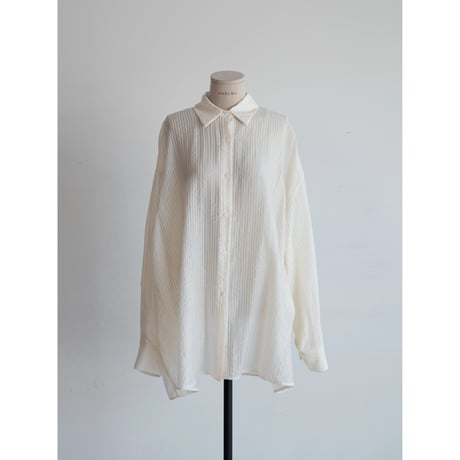 《予約販売》accent stripe sheer over shirt/2colors_nb0320