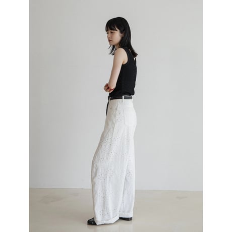 《予約販売》belt set punching jeans_nj0141